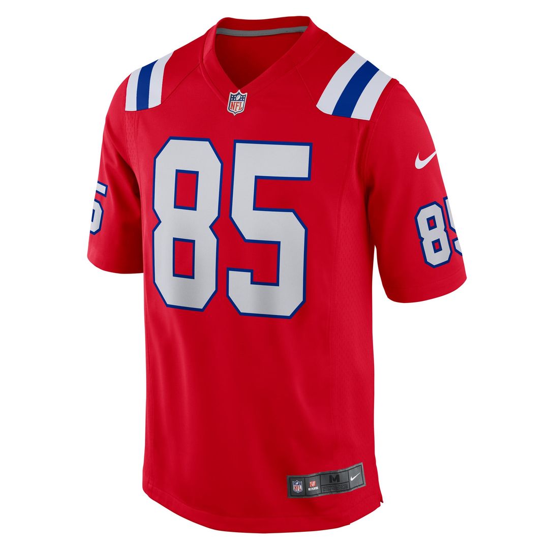 New England Patriots Hunter Henry Nike Red Game Alternate Jersey product image 2, provided for visual reference and product