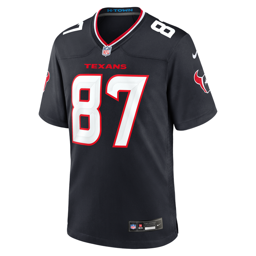 Houston Texans Foster Moreau Nike Navy Team Game Jersey product image 2, provided for visual reference and product detail