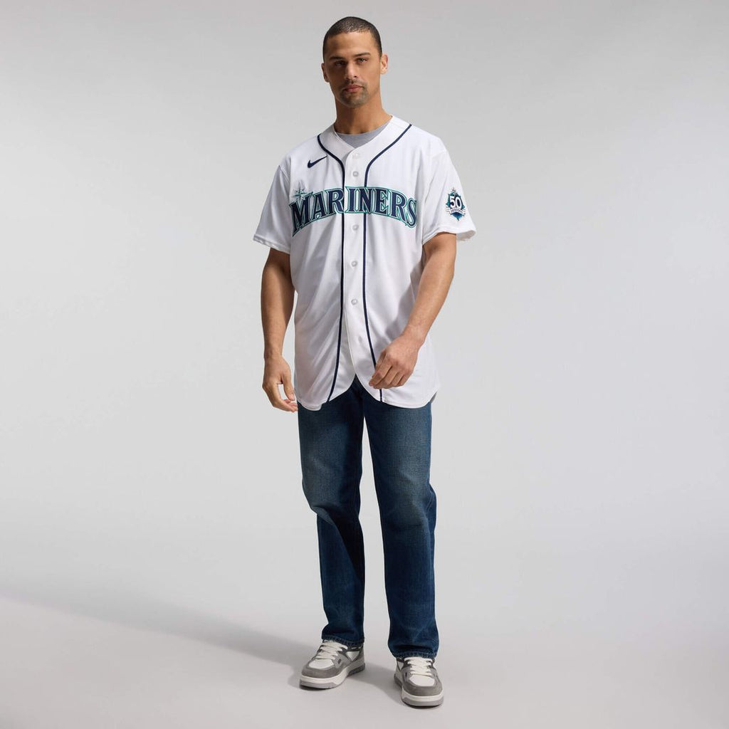 Seattle Mariners Nike White 50th Anniversary Patch Home Authentic Jersey product image 6, provided for visual reference and
