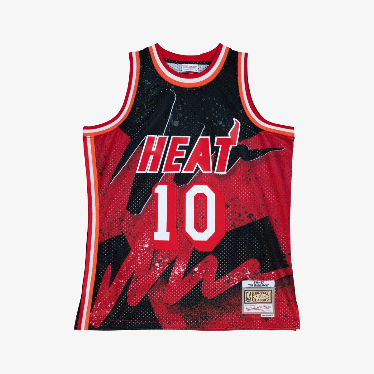 Miami Heat Mitchell & Ness Tim Hardaway 1996 Hyper Hoops Swingman Jersey - Scarlet product image 3, provided for visual