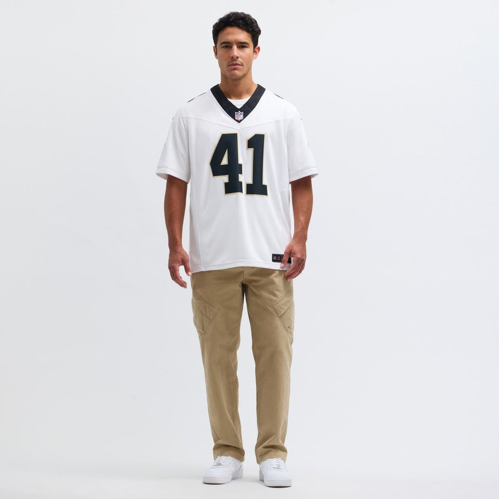 New Orleans Saints Alvin Kamara Nike White Vapor F.U.S.E. Limited Jersey product image 6, provided for visual reference and