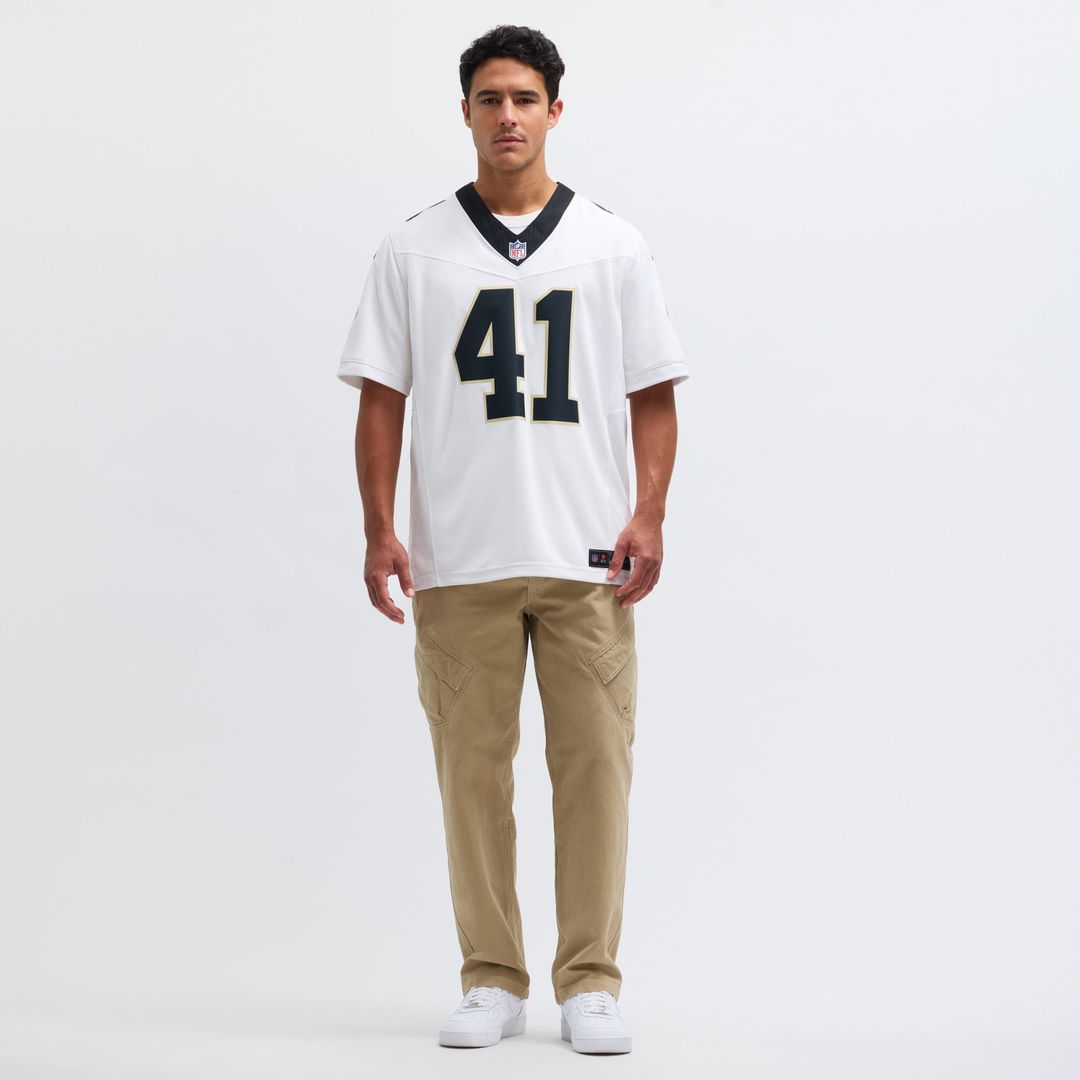 New Orleans Saints Alvin Kamara Nike White Vapor F.U.S.E. Limited Jersey product image 6, provided for visual reference and