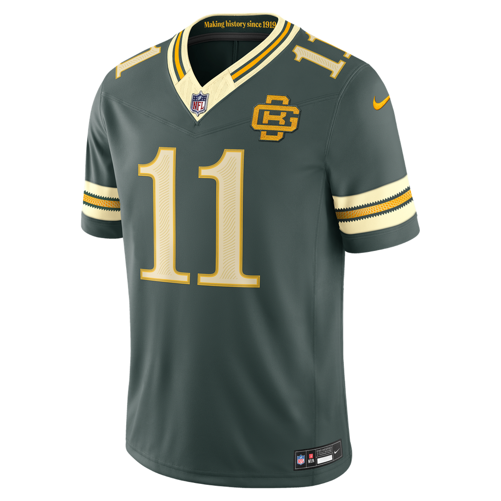 Green Bay Packers Jayden Reed Nike Green 2026 Rivalries Collection Stitched Limited Jersey product image 2, provided for