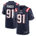 New England Patriots Elijah Ponder Nike Navy Team Game Jersey product image 1, provided for visual reference and product