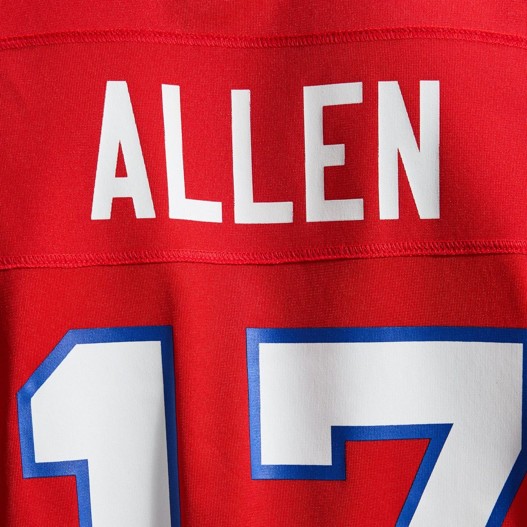 Buffalo Bills Josh Allen Nike Red Alternate Game Jersey product image 25, provided for visual reference and product detail