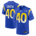 Los Angeles Rams Jesse Luketa Nike Royal Team Game Jersey product image 1, provided for visual reference and product detail
