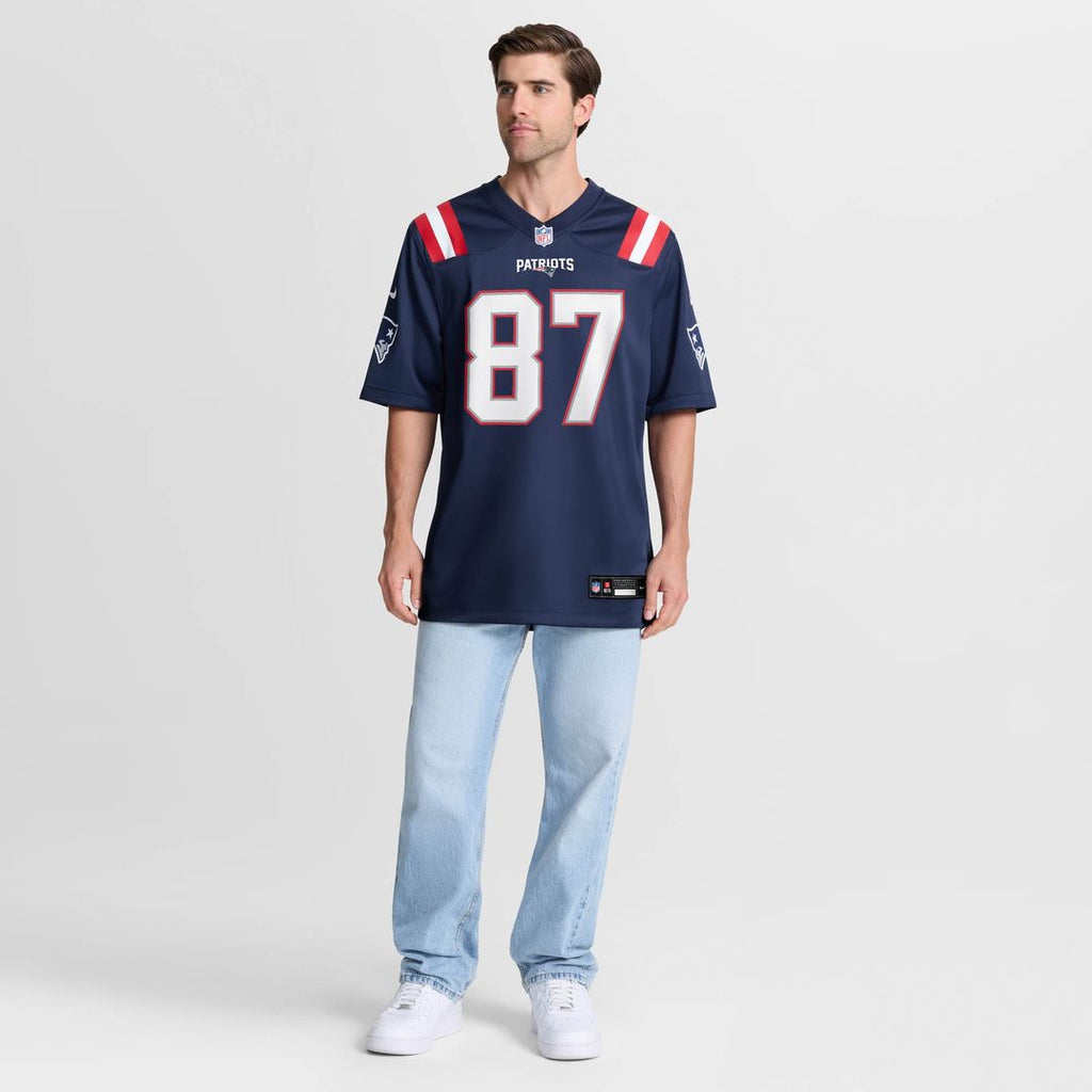 New England Patriots Romeo Doubs Nike Navy Game Jersey product image 4, provided for visual reference and product detail