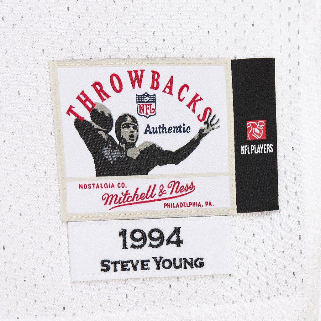 San Francisco 49ers 1994 Steve Young Mitchell & Ness White Authentic Throwback Retired Player Jersey product image 7,