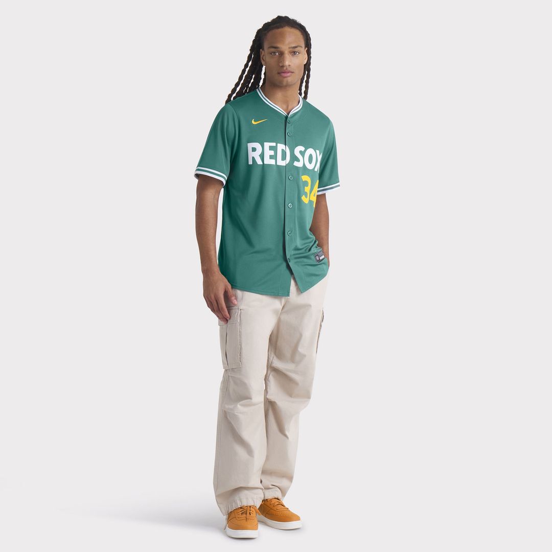 Boston Red Sox David Ortiz Nike Green 2025 City Connect Limited Retired Player Jersey product image 6, provided for visual