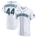 Seattle Mariners Julio Rodriguez Nike White Home 50th Season Authentic Jersey product image 1, provided for visual reference