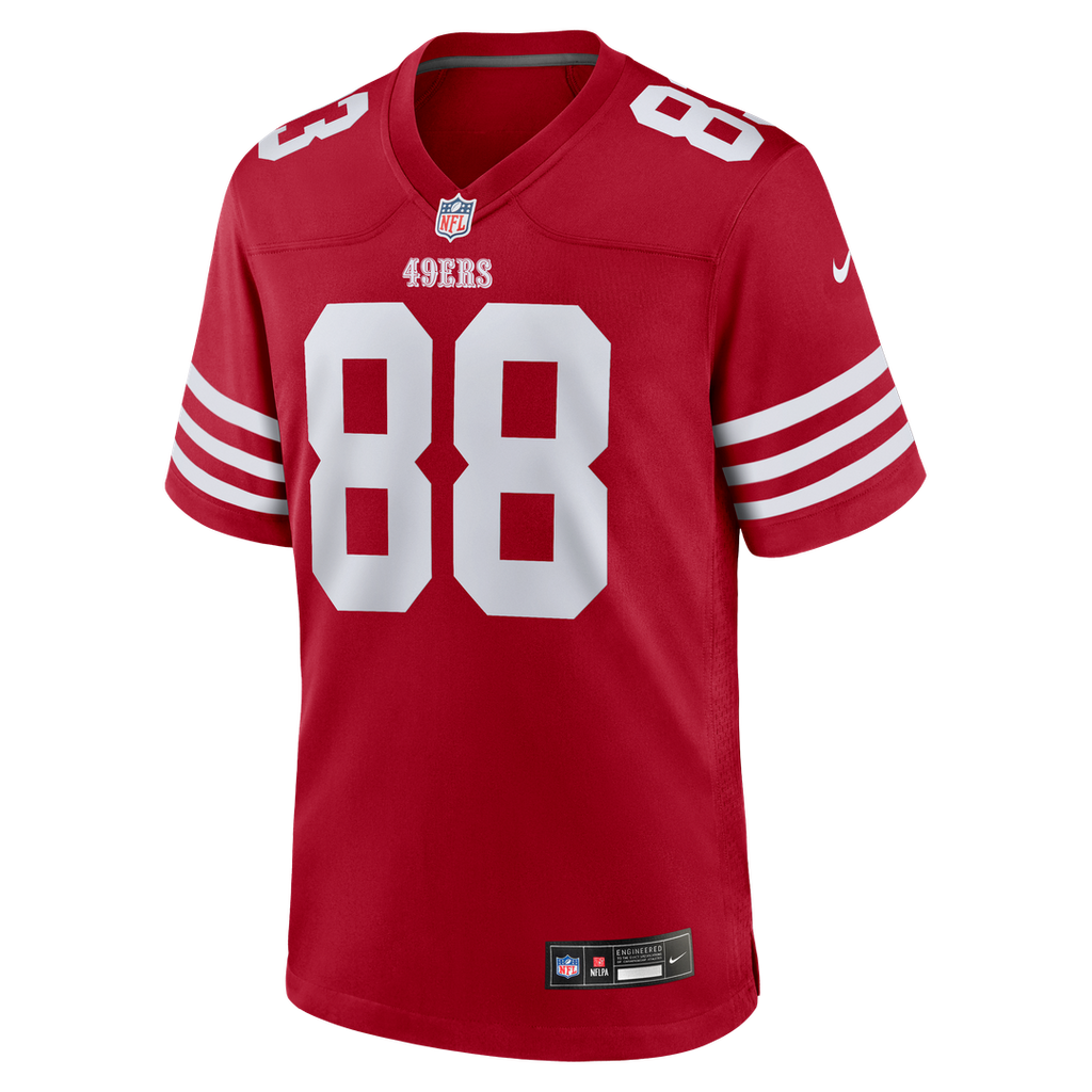 San Francisco 49ers Jake Tonges Nike Scarlet Team Game Jersey product image 2, provided for visual reference and product