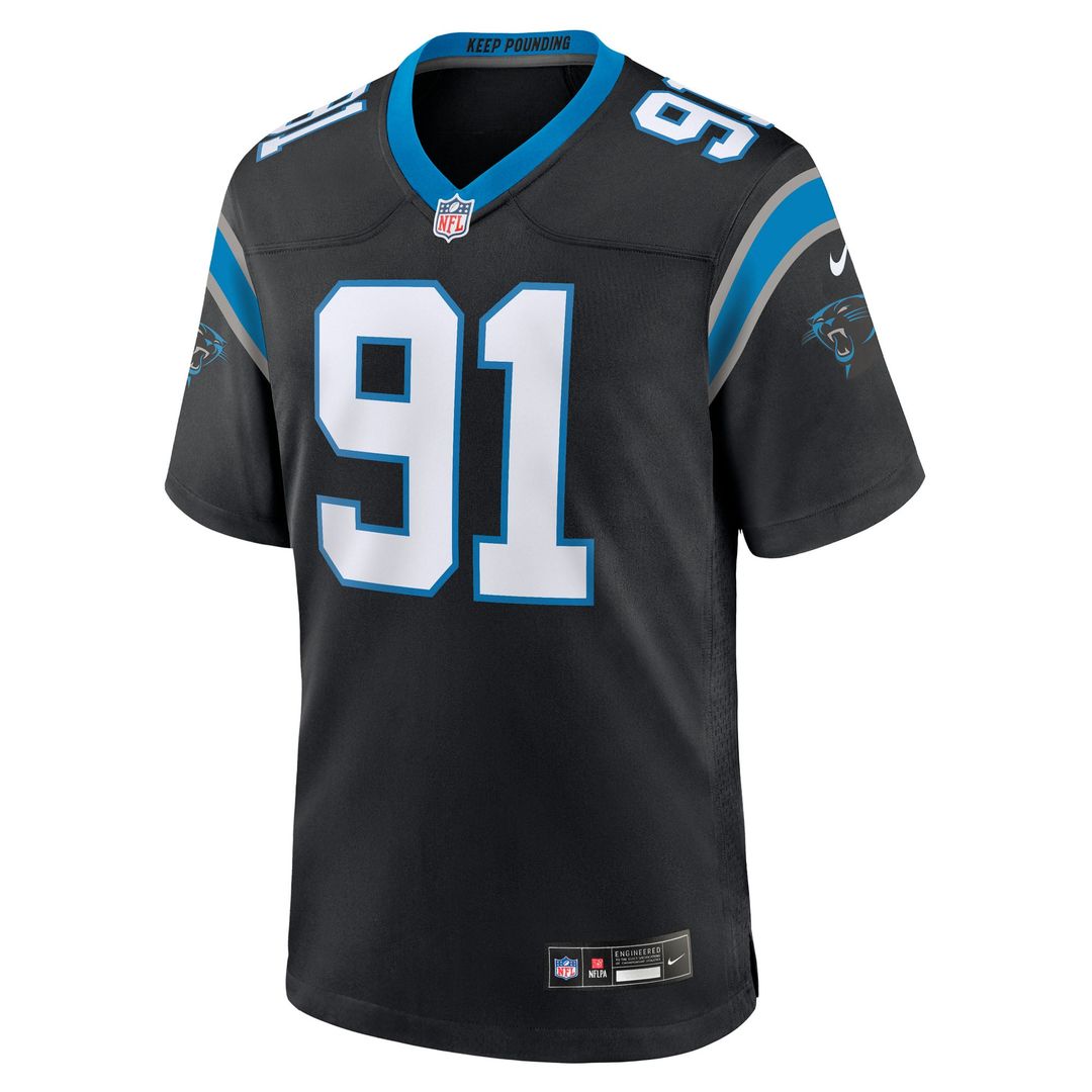 Carolina Panthers Patrick Jones II Nike Black Team Game Jersey product image 2, provided for visual reference and product