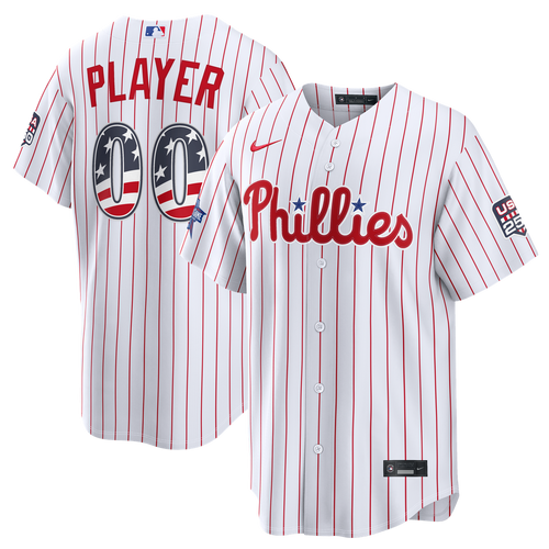 2026 All-Star Edition Stars & Stripes Philadelphia Phillies Nike White Stadium Pick-A-Player Jersey product image 1,