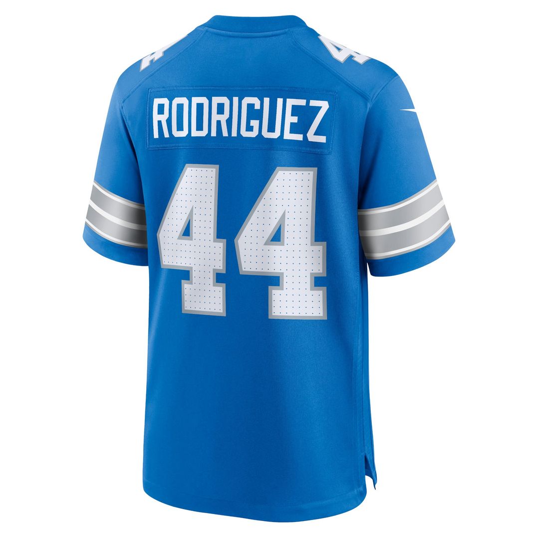 Detroit Lions Malcolm Rodriguez Nike Blue Game Jersey product image 11, provided for visual reference and product detail