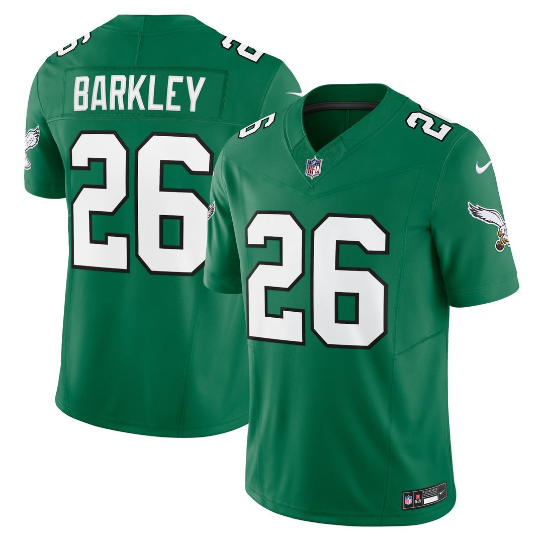 Philadelphia Eagles Saquon Barkley Nike Kelly Green Alternate Vapor F.U.S.E. Limited Jersey product image 4, provided for