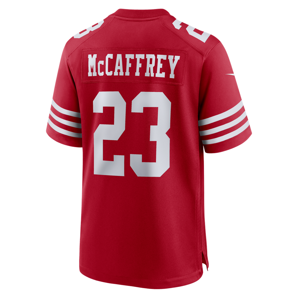 San Francisco 49ers Christian McCaffrey Nike Scarlet Game Player Jersey product image 18, provided for visual reference and