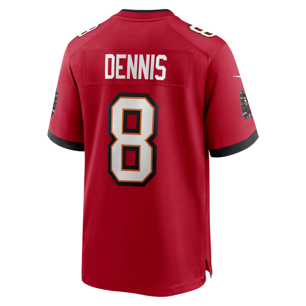 Tampa Bay Buccaneers SirVocea Dennis Nike Red Game Jersey product image 3, provided for visual reference and product detail