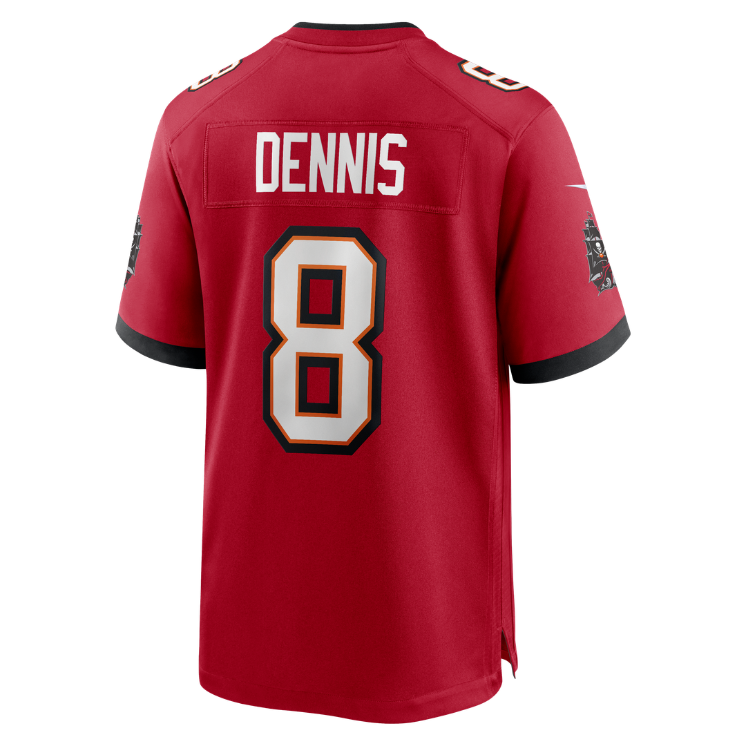 Tampa Bay Buccaneers SirVocea Dennis Nike Red Game Jersey product image 3, provided for visual reference and product detail