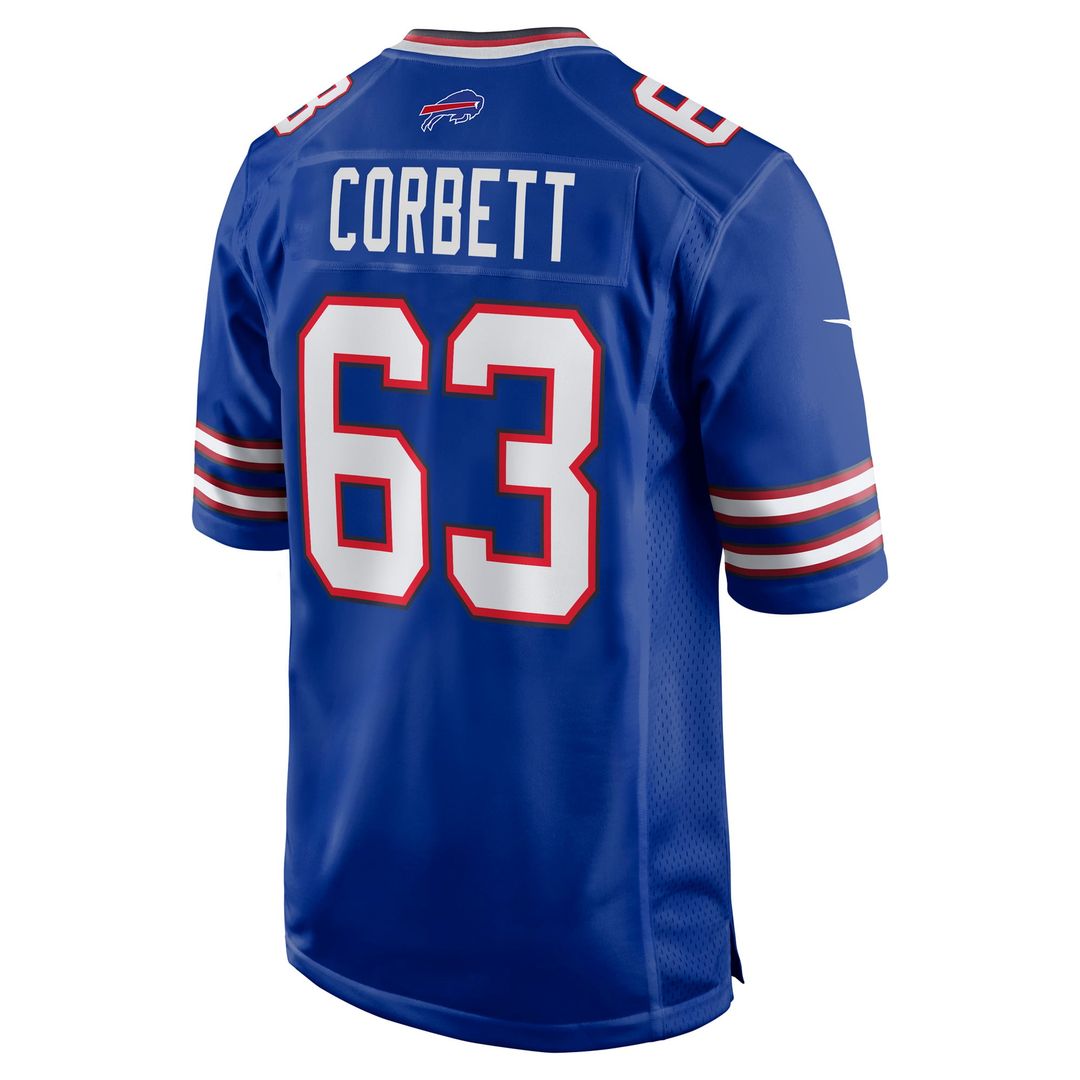 Buffalo Bills Austin Corbett Nike Royal Team Game Jersey product image 3, provided for visual reference and product detail