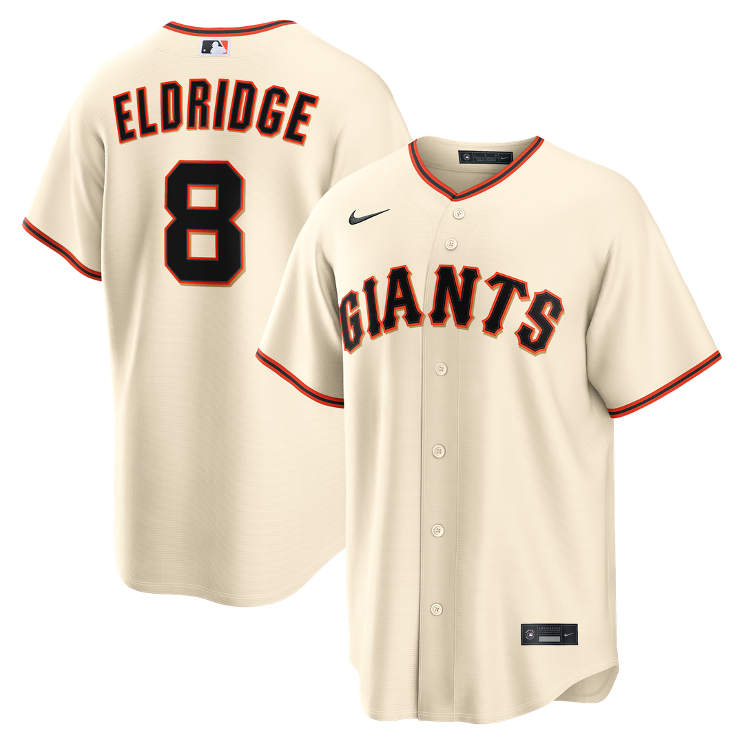 San Francisco Giants Bryce Eldridge Nike Cream Home Replica Jersey product image 1, provided for visual reference and