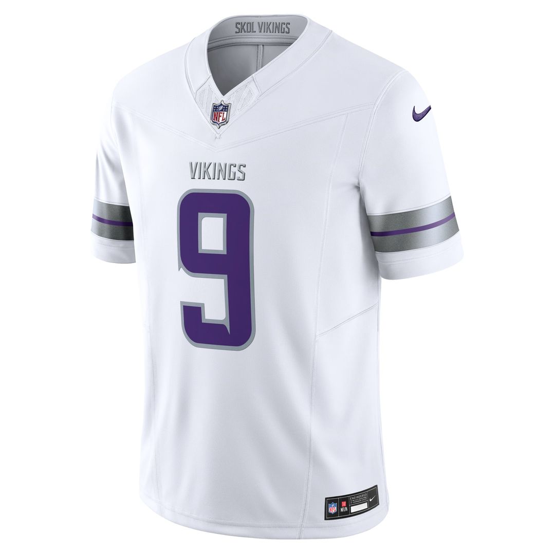 Minnesota Vikings J.J. McCarthy Nike White Vapor F.U.S.E. Limited Jersey product image 2, provided for visual reference and