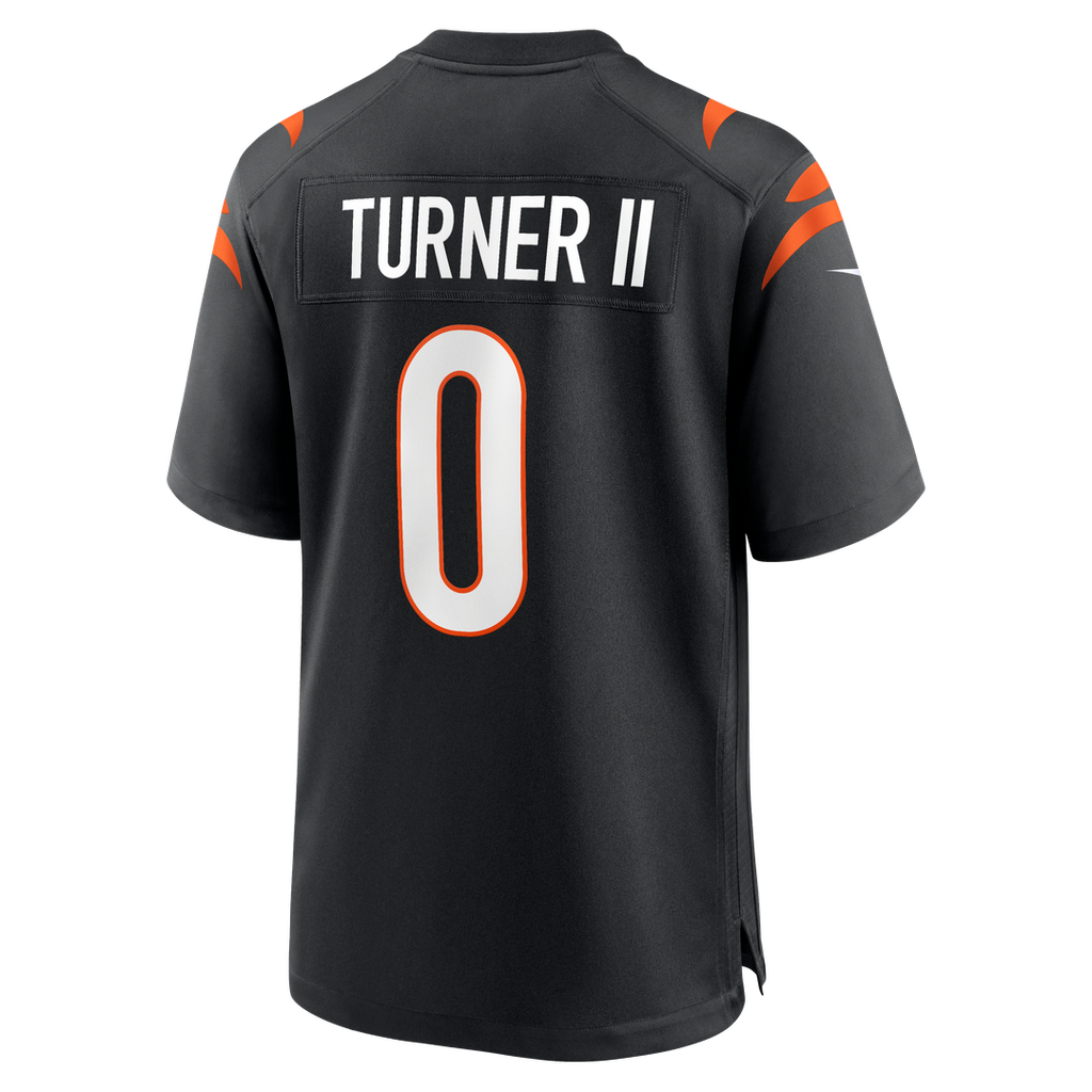 Cincinnati Bengals DJ Turner II Nike Black Team Game Jersey product image 5, provided for visual reference and product