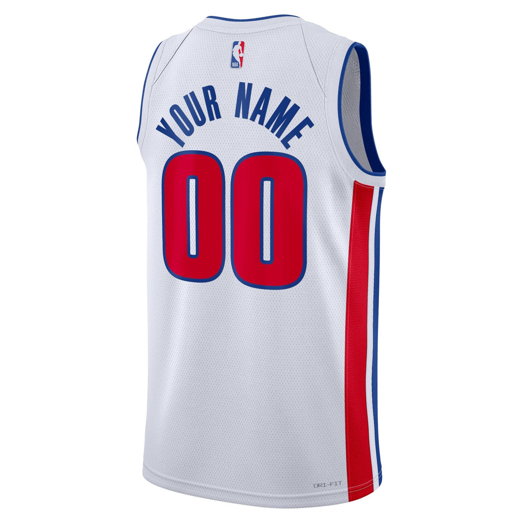 Detroit Pistons Nike Association Swingman Jersey - Custom - Unisex product image 3, provided for visual reference and