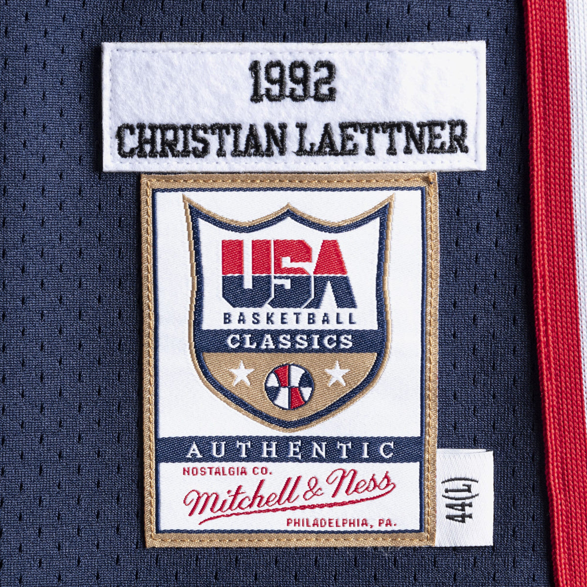 USA Basketball Mitchell & Ness Authentic Jersey Christian Laettner 1992 product image 4, provided for visual reference and