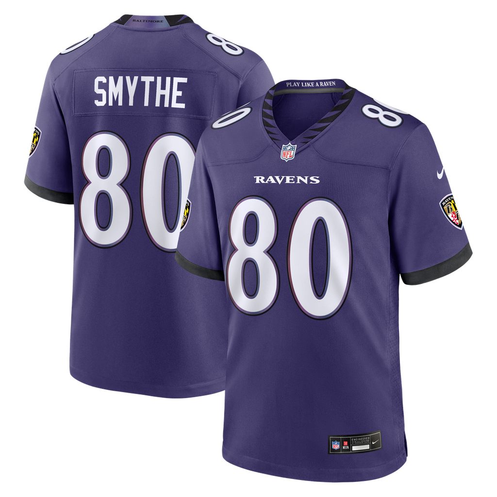 Baltimore Ravens Durham Smythe Nike Purple Team Game Jersey product image 1, provided for visual reference and product