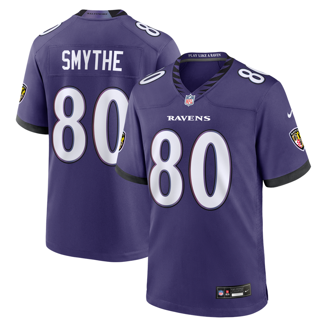 Baltimore Ravens Durham Smythe Nike Purple Team Game Jersey product image 1, provided for visual reference and product