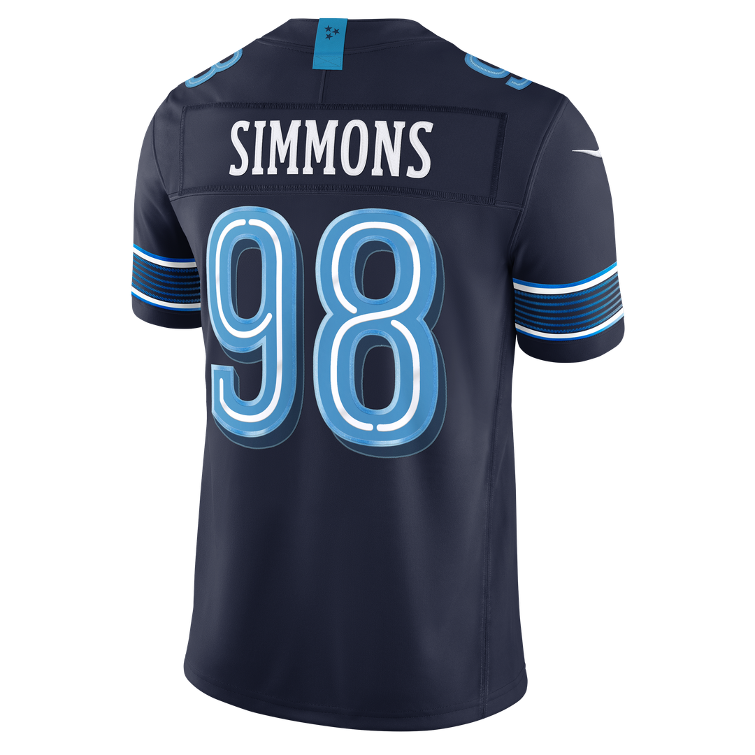 Tennessee Titans Jeffery Simmons Nike Navy 2026 Rivalries Collection Stitched Limited Jersey product image 3, provided for