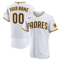 San Diego Padres Nike White Home Authentic Custom Jersey product image 1, provided for visual reference and product detail