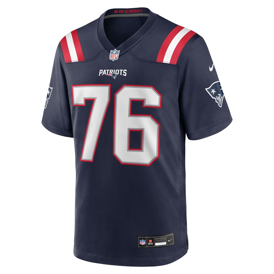 New England Patriots Morgan Moses Nike Navy Team Game Jersey product image 2, provided for visual reference and product