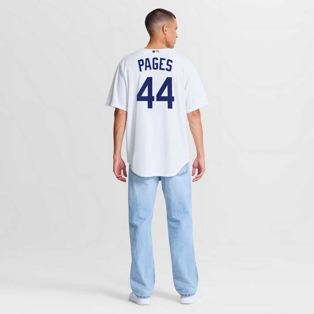 Los Angeles Dodgers Andy Pages Nike White Home Replica Jersey product image 5, provided for visual reference and product