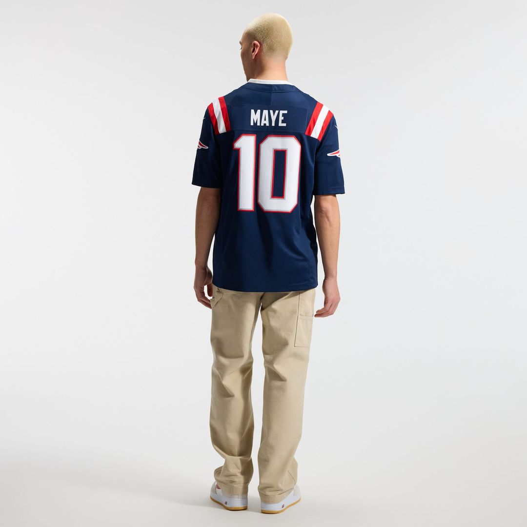 New England Patriots Drake Maye Nike Navy Team Vapor F.U.S.E. Stitched Limited Jersey product image 5, provided for visual
