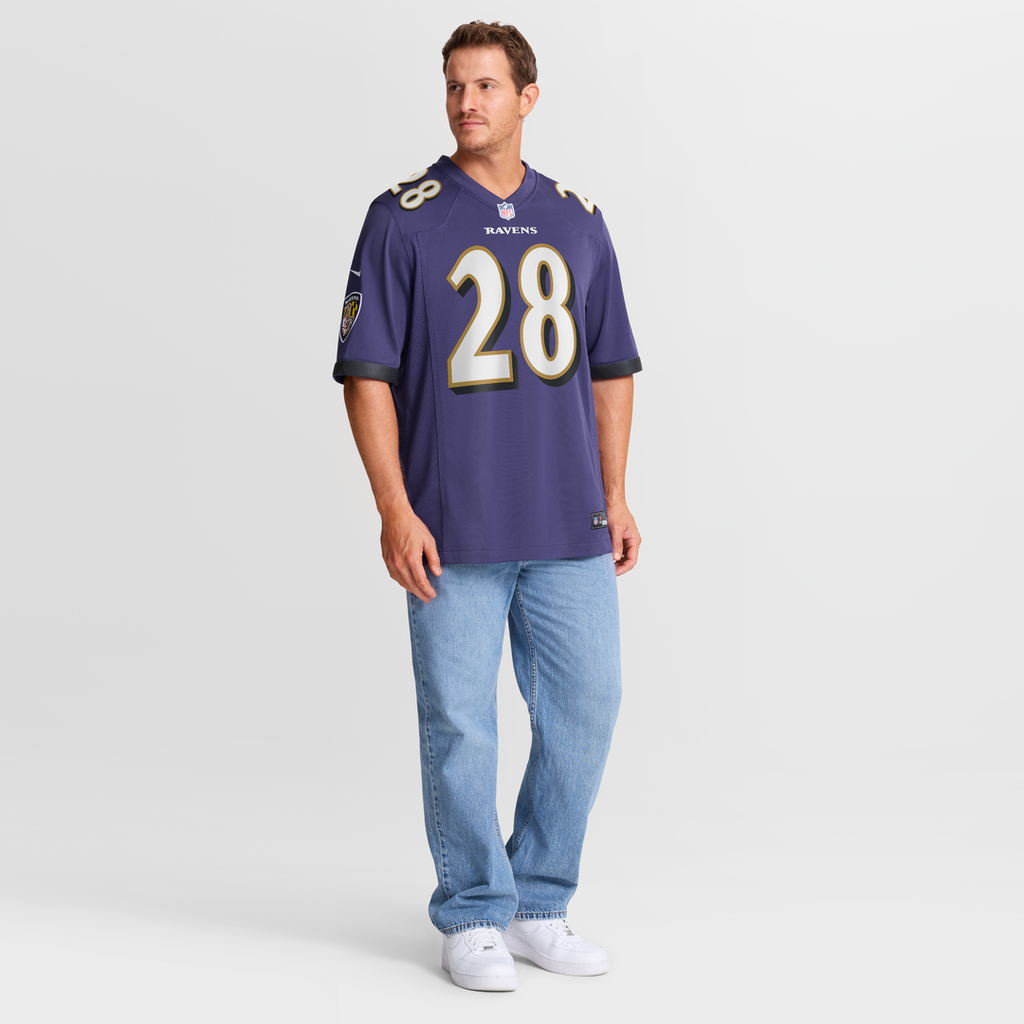 Baltimore Ravens Taven Bryan Nike Purple Team Game Jersey product image 6, provided for visual reference and product detail