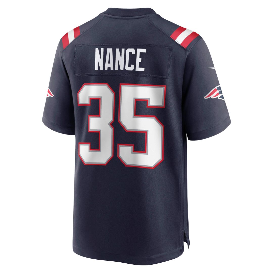 New England Patriots Jim Nance Nike Navy Retired Player Jersey product image 3, provided for visual reference and product