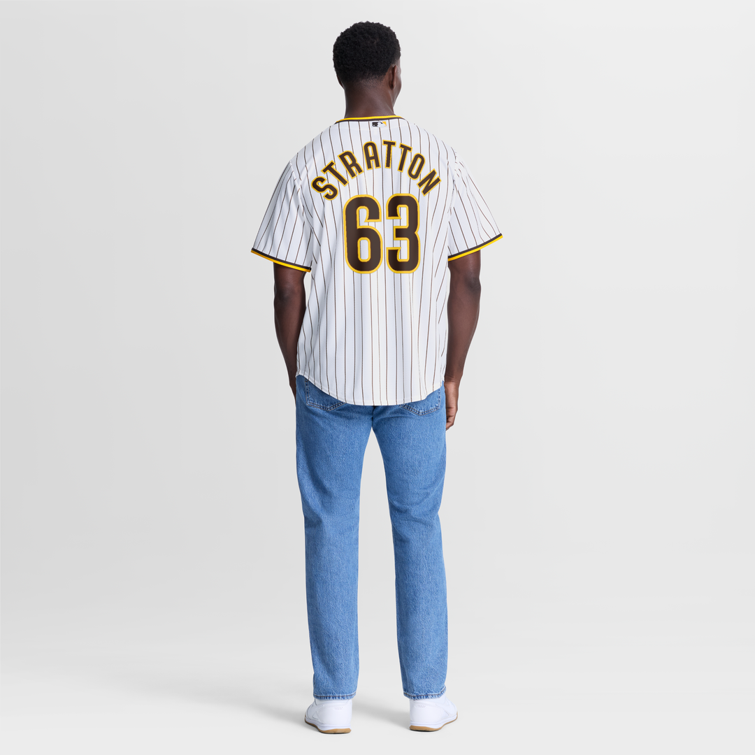 San Diego Padres Hunter Stratton Nike White Home Replica Jersey product image 3, provided for visual reference and product