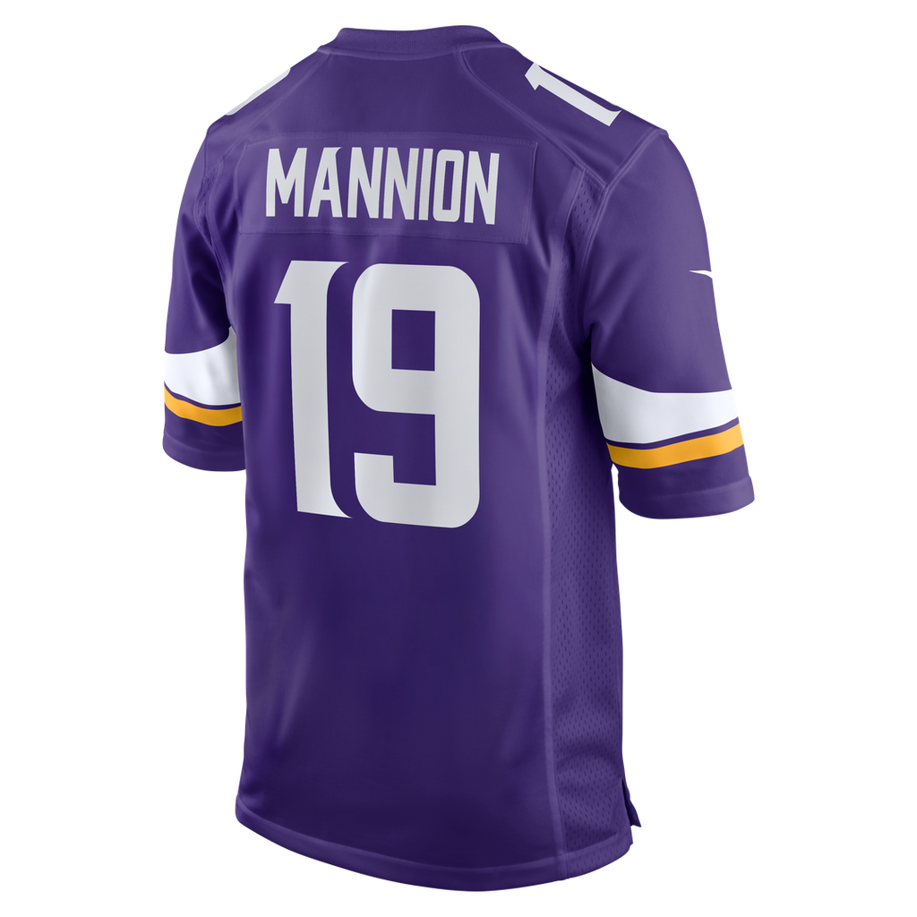 Minnesota Vikings Sean Mannion Nike Purple Game Jersey product image 3, provided for visual reference and product detail
