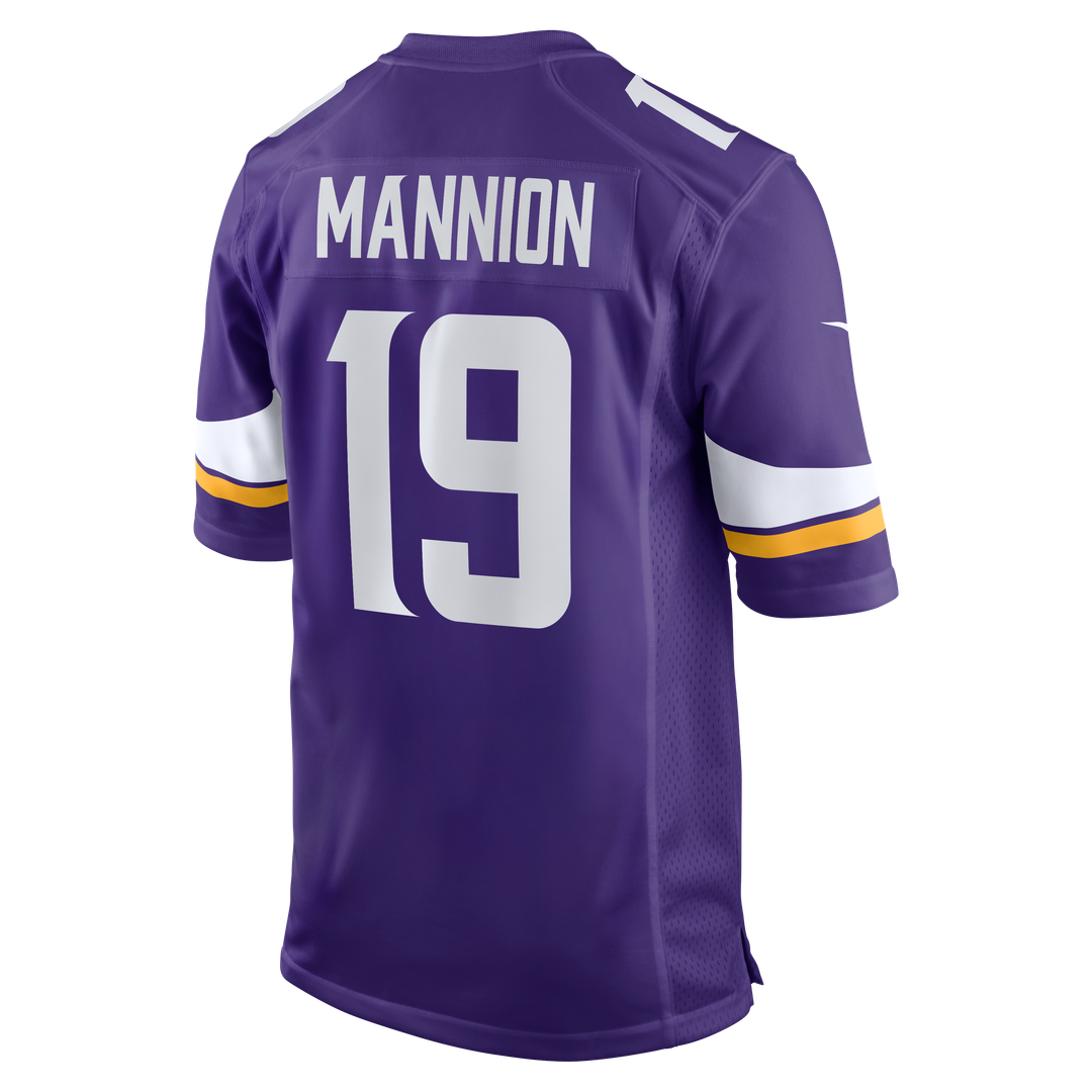 Minnesota Vikings Sean Mannion Nike Purple Game Jersey product image 3, provided for visual reference and product detail