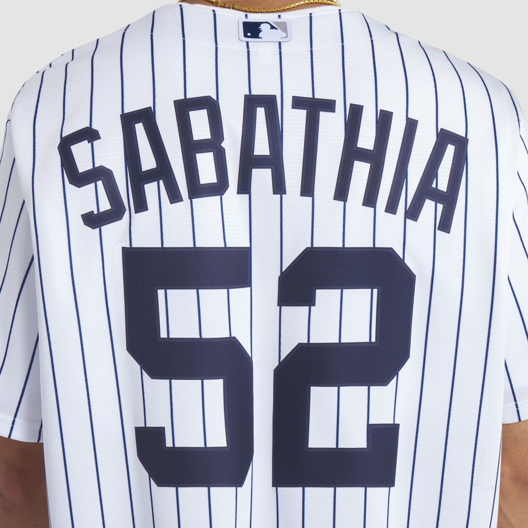 New York Yankees CC Sabathia Nike White 2025 Baseball Hall of Fame Name & Number Retired Replica Jersey product image 10,