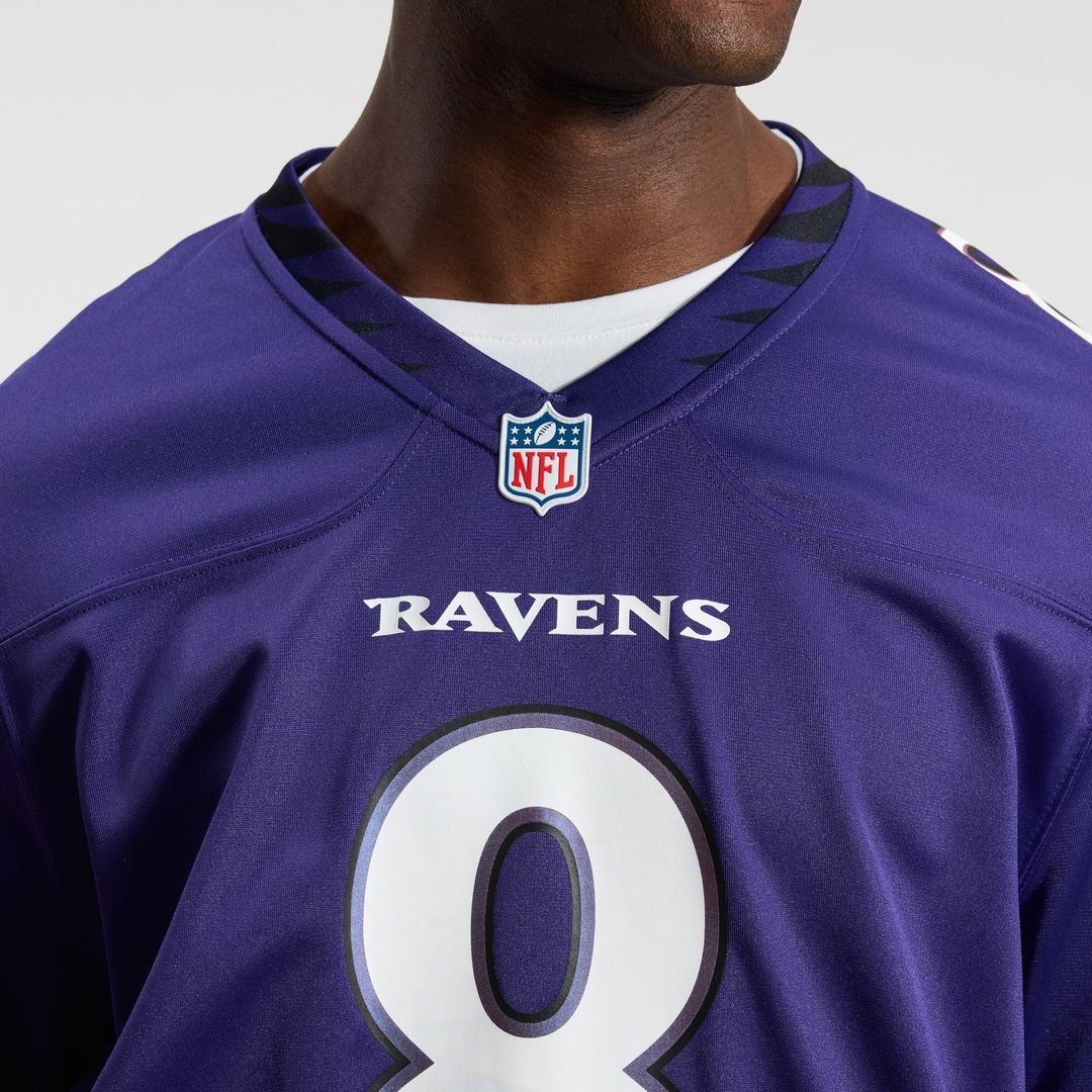 Baltimore Ravens Lamar Jackson Nike Purple Team Game Jersey product image 8, provided for visual reference and product