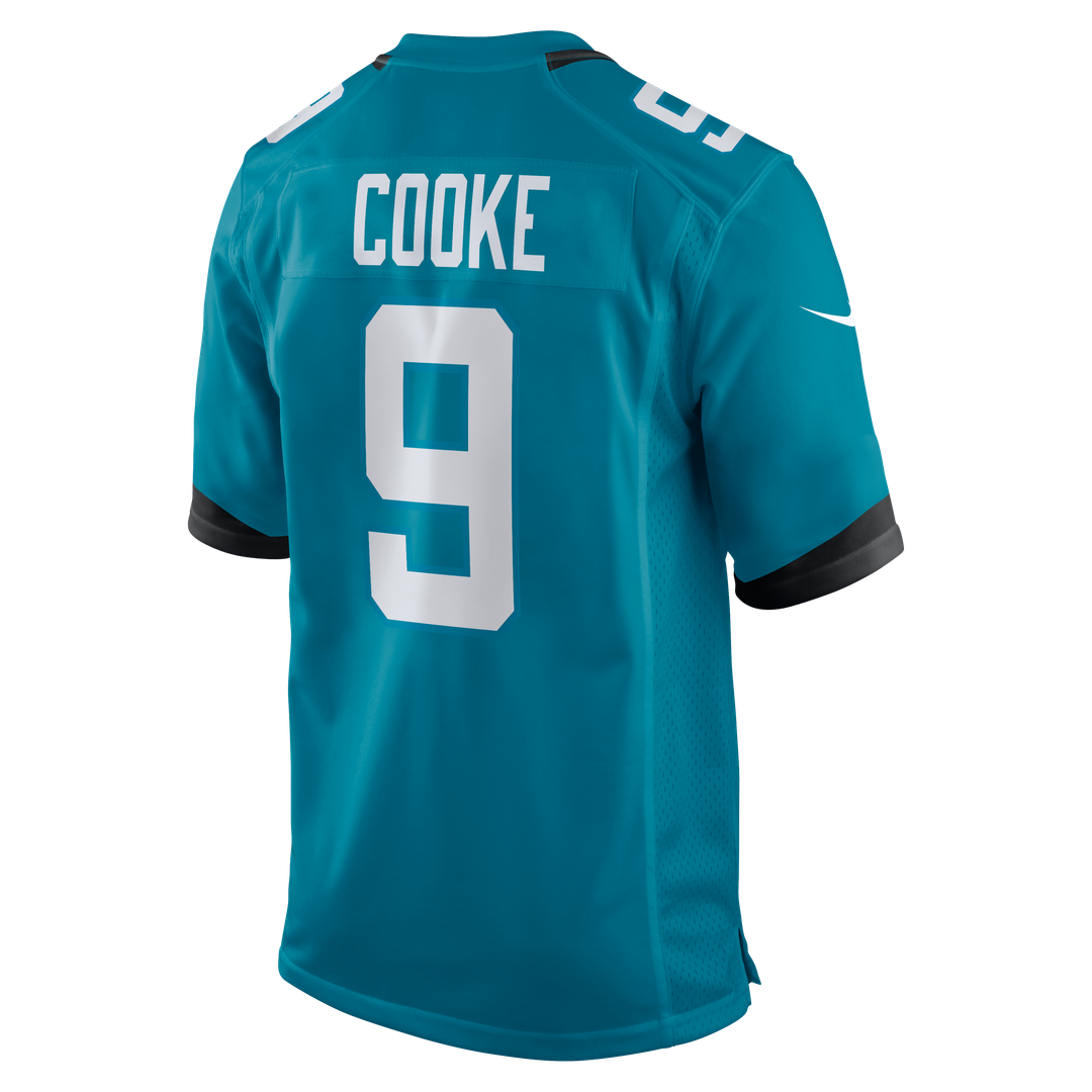 Jacksonville Jaguars Logan Cooke Nike Teal Game Jersey product image 3, provided for visual reference and product detail