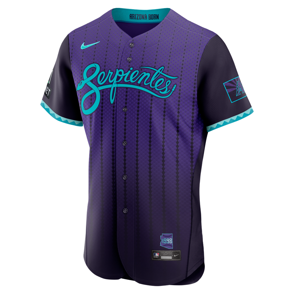 Arizona Diamondbacks Nike Purple City Connect Authentic Sponsor Patch Jersey product image 2, provided for visual reference