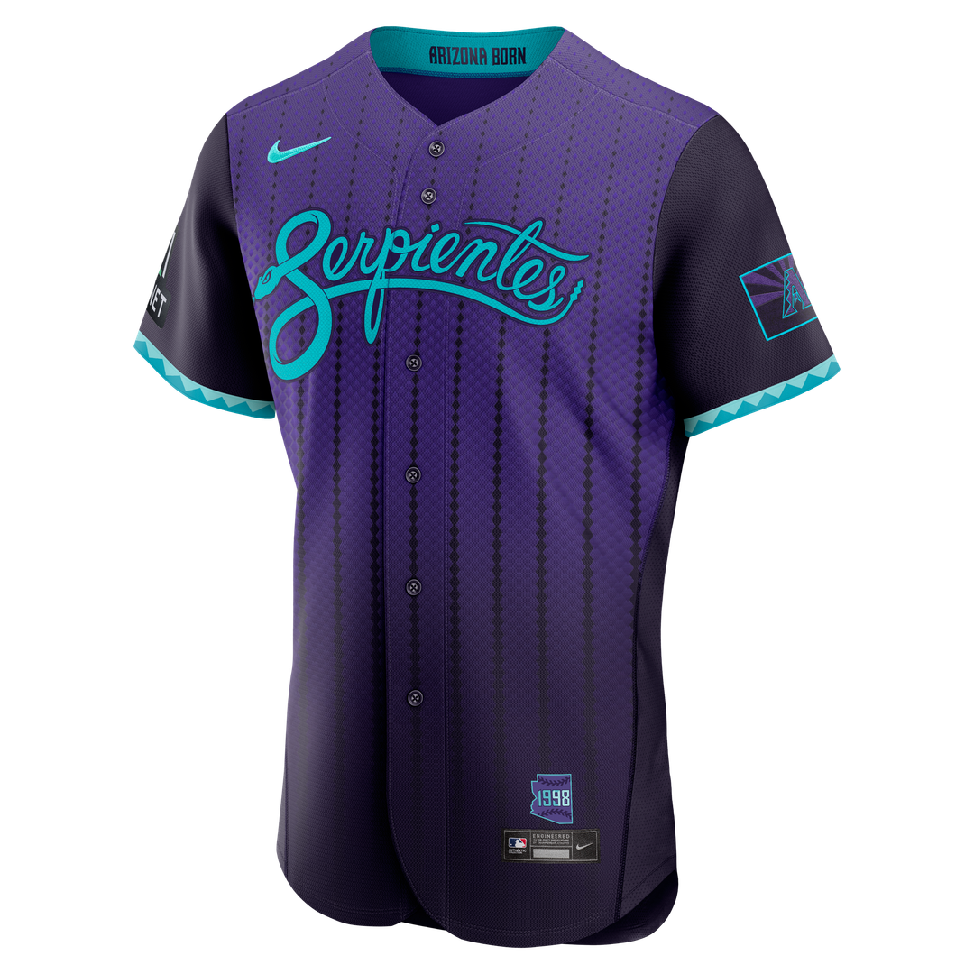 Arizona Diamondbacks Nike Purple City Connect Authentic Sponsor Patch Jersey product image 2, provided for visual reference