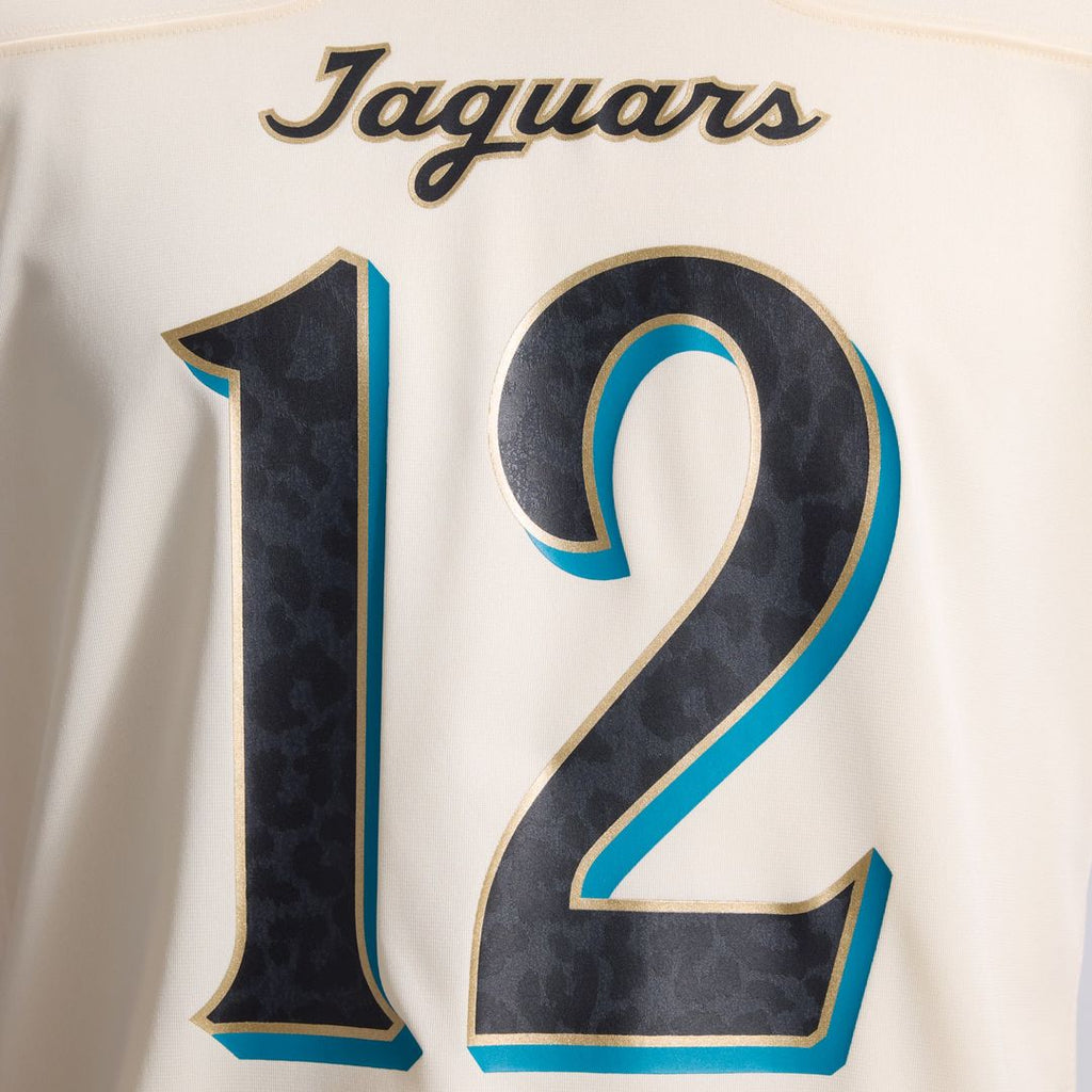 Jacksonville Jaguars Travis Hunter Nike Natural 2026 Rivalries Collection Game Jersey product image 17, provided for visual