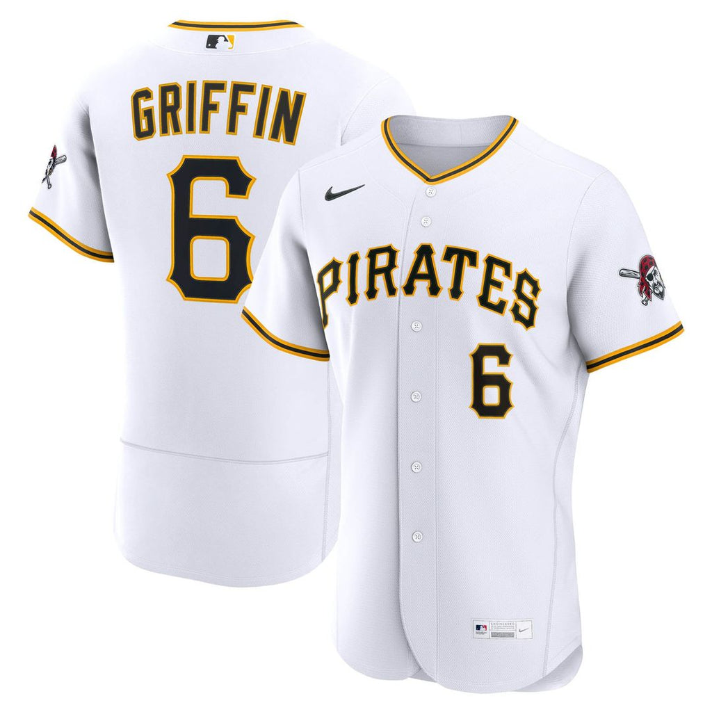 Pittsburgh Pirates Konnor Griffin Nike White Home Authentic Jersey product image 1, provided for visual reference and