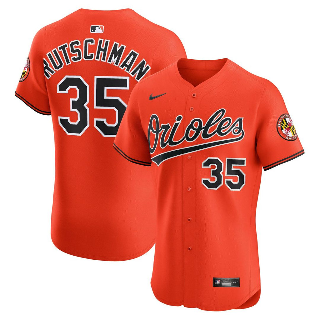 Baltimore Orioles Adley Rutschman Nike Orange Alternate 2 Elite Jersey product image 4, provided for visual reference and