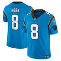 Carolina Panthers Jaycee Horn Nike Blue Vapor F.U.S.E. Limited Jersey product image 1, provided for visual reference and