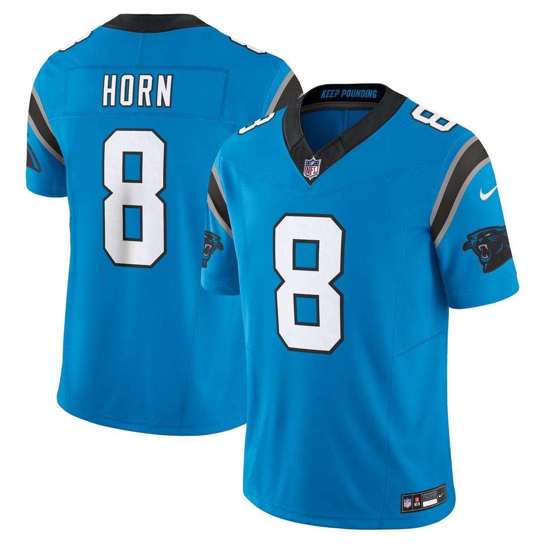 Carolina Panthers Jaycee Horn Nike Blue Vapor F.U.S.E. Limited Jersey product image 1, provided for visual reference and